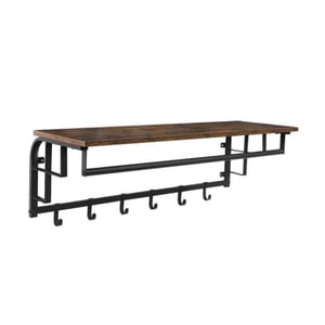 MAZAZU Wandkapstok industrieel – bruin/ – 30 × 88 × 27 cm