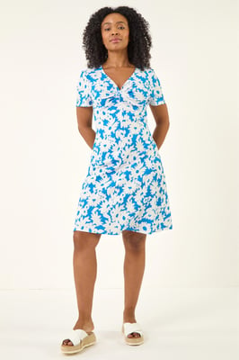 Petite Floral Twist Front Dress