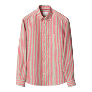 Eton Multi striped linen shirt lange mouw overhemden 100014792