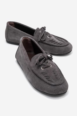 Lorven Leren Veter Loafer Dames