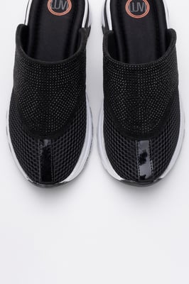 GLEA Mesh Strass Mules Dam
