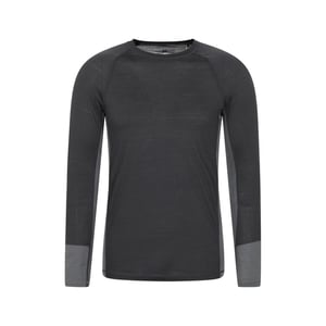 Mountain Warehouse Basislaag heren-Top met lange mouwen (Houtskool)