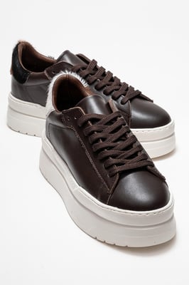 Anabel Leren Platform Sneakers Dames