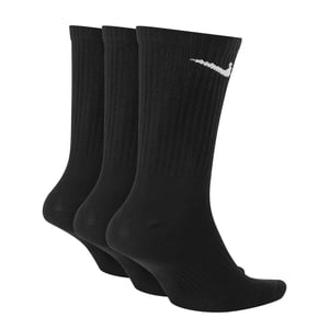 Nike Unisex Adult Lightweight Everyday Crew Socks (Pack of 3) (Black)