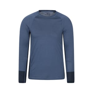 Mountain Warehouse Basislaag heren-Top met lange mouwen (Marine)