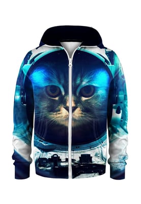 "Space Cat" Zip Hoodie