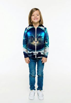 "Space Cat" Zip Hoodie