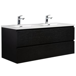 Badplaats Badkamermeubel set angela 120cm zwart badmeubel met