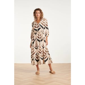 Smashed Lemon Maxi overslagjurk met grafische aztec print |