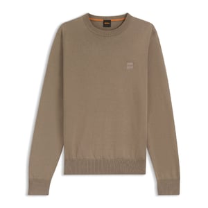 Men's Boss Kanovano S Logo Label Sweater in Green