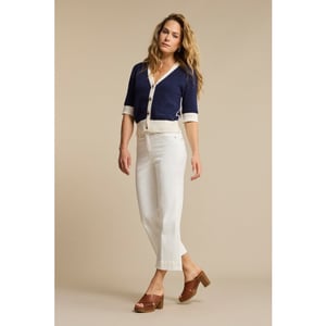 Red Button Popcorn vest d.blau
