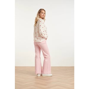 Smashed Lemon Witte blouse met rode hartjes print |