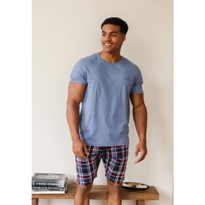 Phil & Co Heren pyjamashirt korte mouw