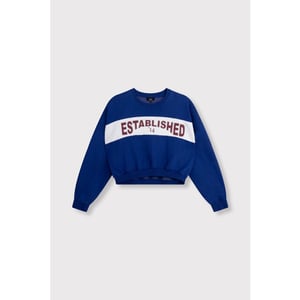 Alix The Label Logo tape sweater kobalt