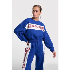 Alix The Label Logo tape sweater kobalt