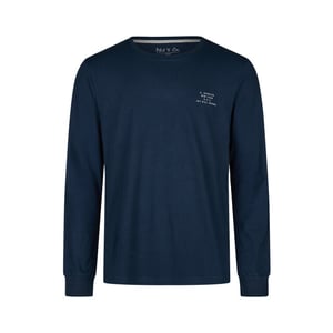 Phil & Co Heren pyjamashirt lange mouw donker