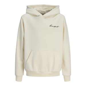 Jack & Jones Jcodust script sweat hood sa26 jnr ecru