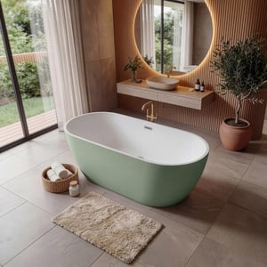 Badplaats Ligbad bahia 170 x 75 x 58 cm vrijstaand bad mat