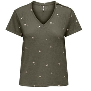 Only Onlstephi s/s aop v-neck top jrs