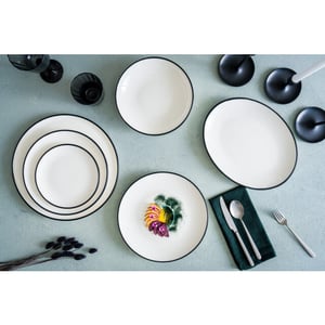 Bonna Kommetje linea black porselein 16 cm (500cc) set van 6