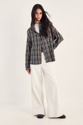 Check Oversized Shirt