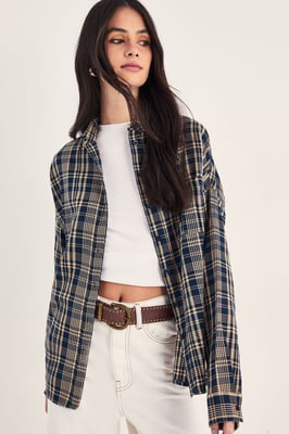 Check Oversized Shirt