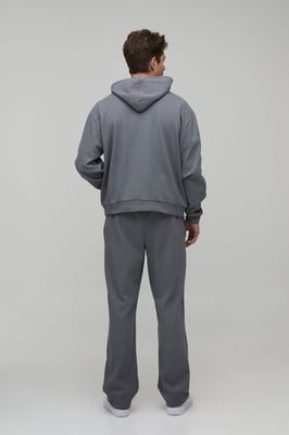 Oversized Boxy Waffle Hooded Tracksuit