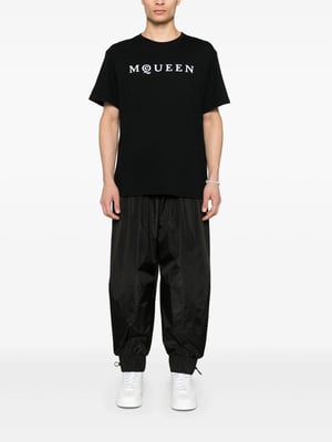Flocked Logo T-Shirt in Black