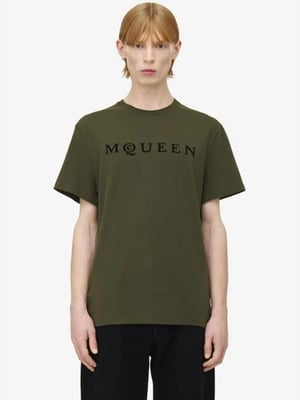 Flocked Logo T-Shirt in Green