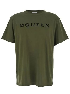 Flocked Logo T-Shirt in Green