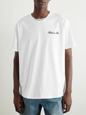 Logo Embroidered T-Shirt in White