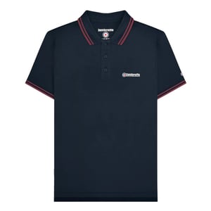 Lambretta Heren Twin Tip Groot & Lang Poloshirt (Donker marine/Bourgondië)