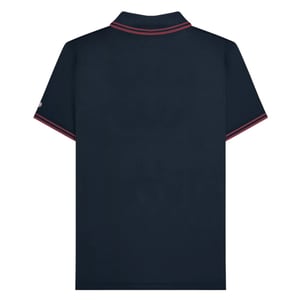 Lambretta Heren Twin Tip Groot & Lang Poloshirt (Donker marine/Bourgondië)