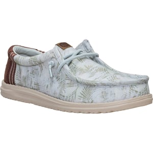 HEYDUDE Wally Tvättad Textil Herr Harbour Green/Multi Slip-on skor