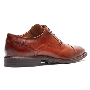 Base London Ascot Oxford Skinn Herr Burnt Tan Oxford Skor
