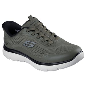 Skechers Summits Leyter Textil Herr Oliv/Svart Träningsskor
