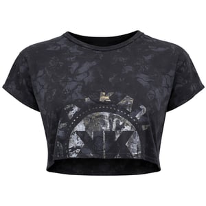 Gymshark KK Twins Raw Womens Black Crop Top