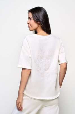 Caroline Tensen Emma Sweat Tee Off White