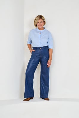 Caroline Tensen Lucia Blouse Licht Blauw