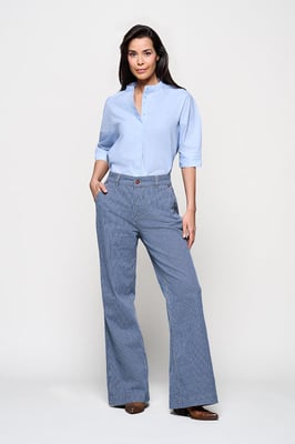 Caroline Tensen Lucia Blouse Licht Blauw