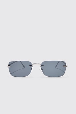 Rectangular Rimless Sunglasses