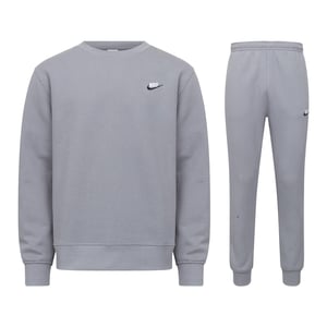 Nike Sportswear Club Men’s Fleece Crew Tracksuit in Grey
