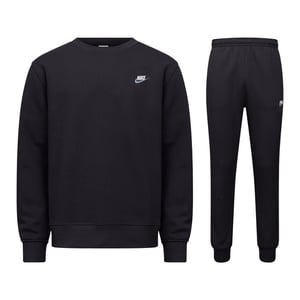 Nike Sportswear Club Men’s Fleece Crew Tracksuit Black