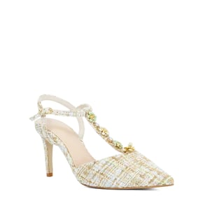 Dune Ladies Cornelia - Boucle T-Bar Embellished Open Courts