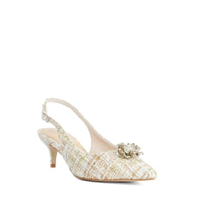 Dune Ladies Camellias - Boucle Sling-Back Courts
