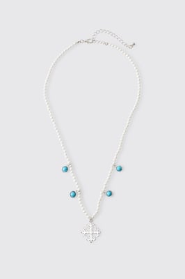 Gem and Cross Necklace