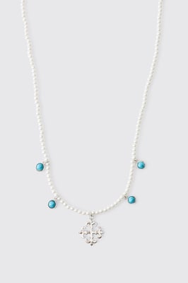 Gem and Cross Necklace