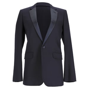Saint Laurent single-breasted blazer in marineblauwe wol