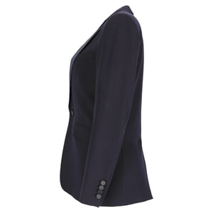 Saint Laurent single-breasted blazer in marineblauwe wol