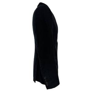 Gucci Single-Breasted Blazer with Pockets in Black Corduroy